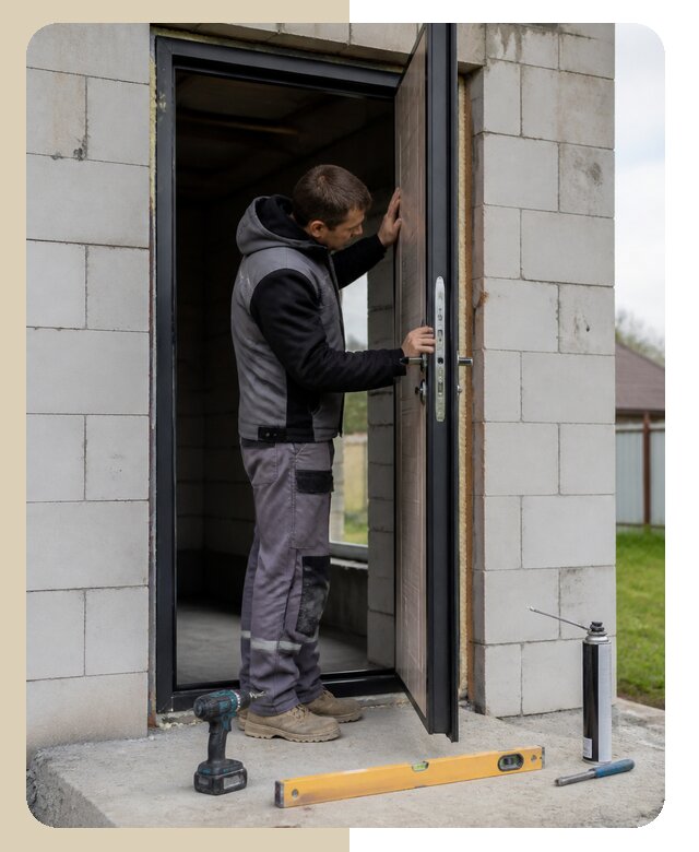 Профессиональная установка двери в дом в Воскресенске под ключ